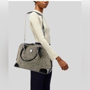 Diane Von Furstenberg Madagascar Collection Leopard weekender travel bag